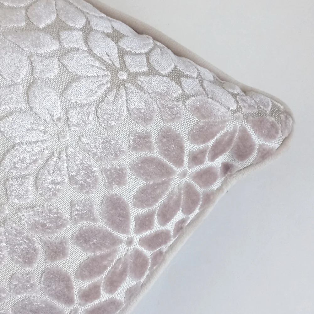 Sag Harbor Decorative Elegant Floral Velvet Genuine Duck Feather Pillow 14